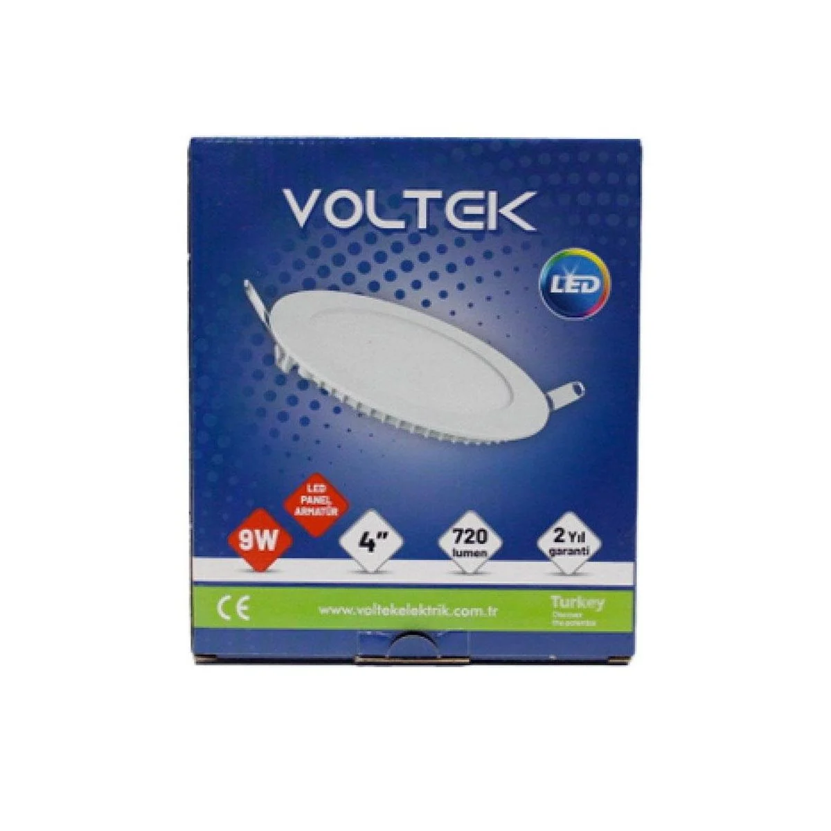 VOLTEK LED PANEL ARMATÜR 9W (BEYAZ)