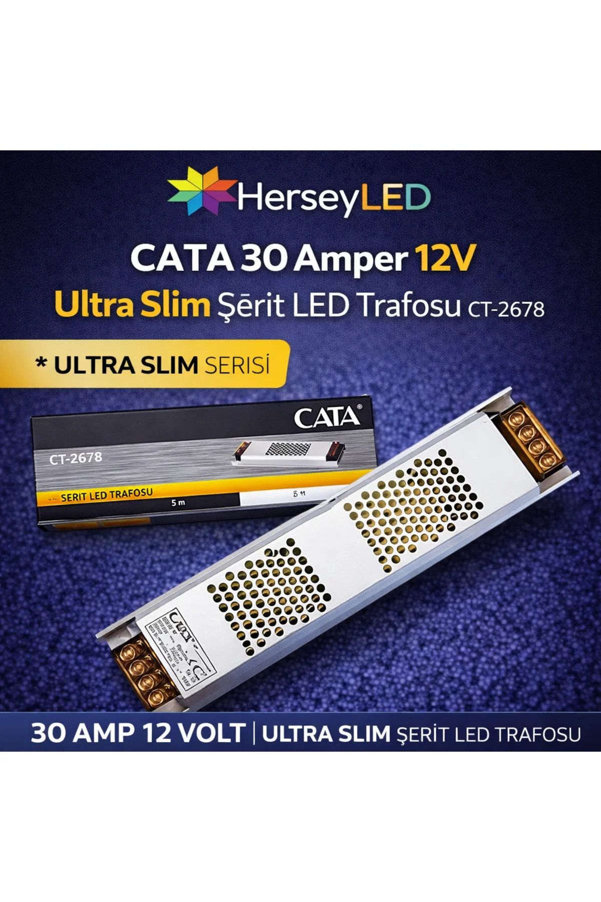 Cata 30 Amper Ultra Slım Şerit LED Trafosu CT-2678