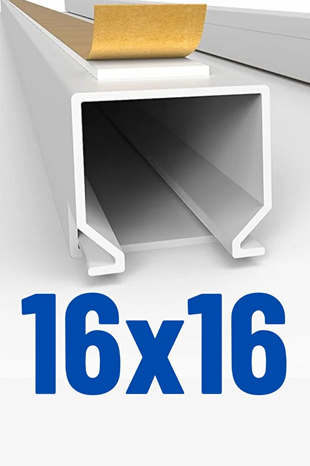 16X16 KABLO KANALI BEYAZ  1 METRE